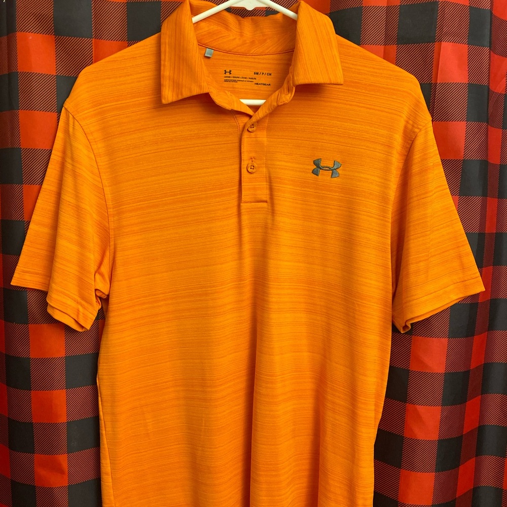 Orange Under Armour Polo Shirt
